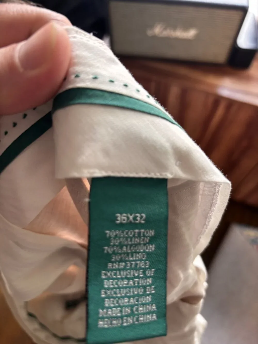 Cream Cubavera Cotton/Linen Pants